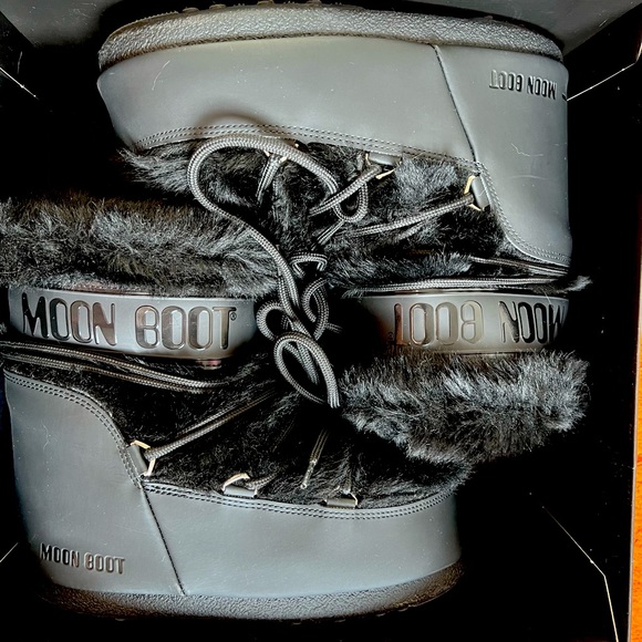 Moon Boots - faux fur (Black) - Picture 2 of 3